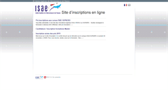 Desktop Screenshot of inscriptions.isae.fr