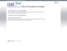 Tablet Screenshot of inscriptions.isae.fr